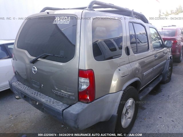 5N1ED28T24C668936 - 2004 NISSAN XTERRA XE/SE GRAY photo 4