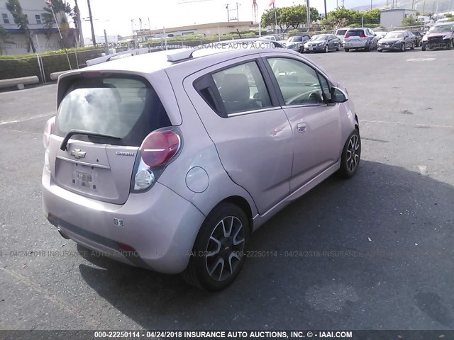 KL8CF6S96DC507251 - 2013 CHEVROLET SPARK 2LT PINK photo 4