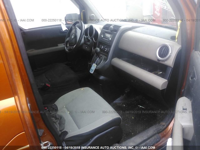 5J6YH28758L005322 - 2008 HONDA ELEMENT EX ORANGE photo 5