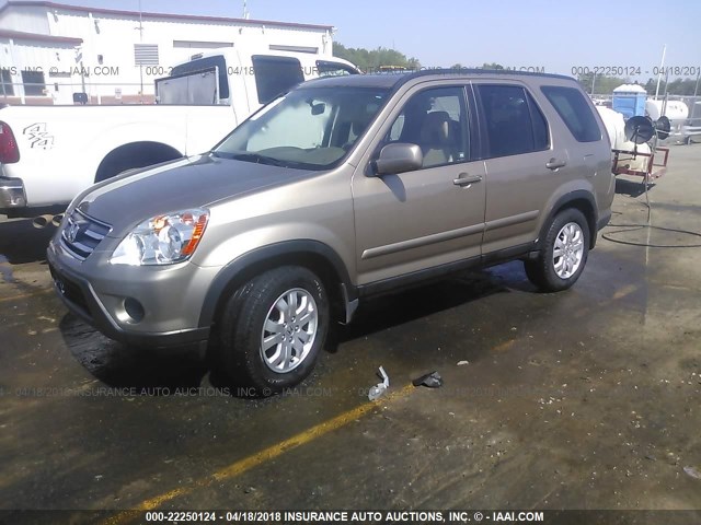 SHSRD78916U425222 - 2006 HONDA CR-V SE/EX GOLD photo 2