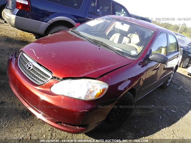 1NXBR32E08Z987790 - 2008 TOYOTA COROLLA CE/LE/S RED photo 2