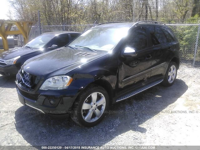 4JGBB86E09A510016 - 2009 MERCEDES-BENZ ML 350 BLACK photo 2