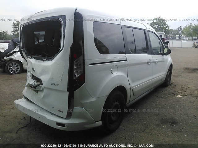 NM0GE9F73F1194256 - 2015 FORD TRANSIT CONNECT XLT WHITE photo 4