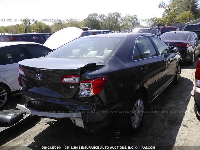 4T4BF1FK1CR250819 - 2012 TOYOTA CAMRY SE/LE/XLE GRAY photo 4