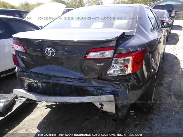 4T4BF1FK1CR250819 - 2012 TOYOTA CAMRY SE/LE/XLE GRAY photo 6