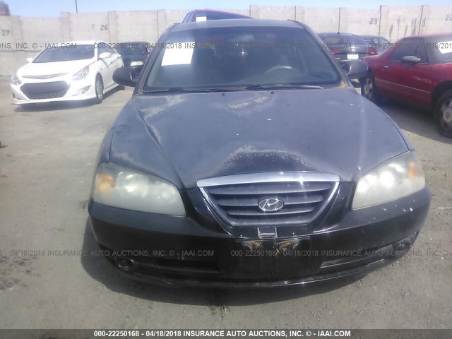 KMHDN46D55U986366 - 2005 HYUNDAI ELANTRA GLS/GT BLACK photo 6