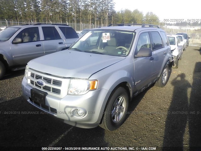 1FMCU59399KA48766 - 2009 FORD ESCAPE HYBRID SILVER photo 2