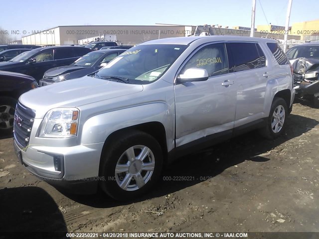 2GKALMEK4G6131841 - 2016 GMC TERRAIN SLE SILVER photo 2