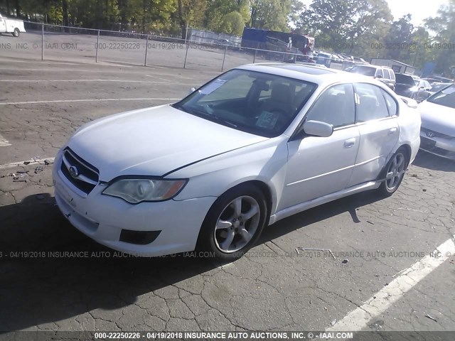 4S3BL616487222906 - 2008 SUBARU LEGACY 2.5I WHITE photo 2