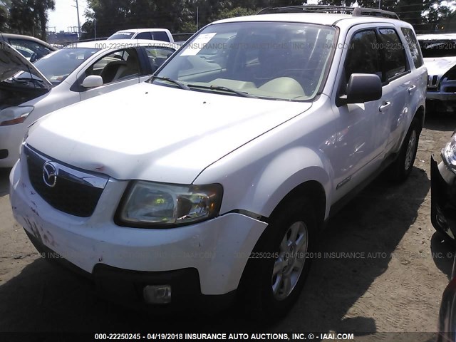 4F2CZ02Z58KM27978 - 2008 MAZDA TRIBUTE I WHITE photo 2