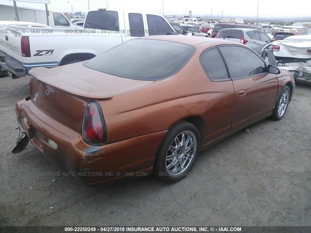 2G1WW12E459257935 - 2005 CHEVROLET MONTE CARLO LS 橙色 照片 4