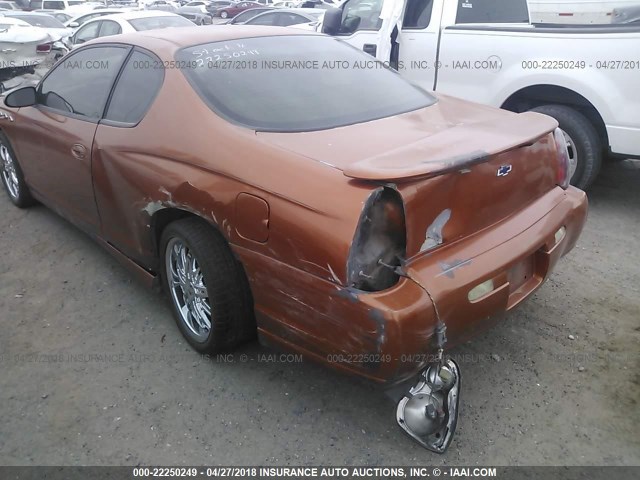 2G1WW12E459257935 - 2005 CHEVROLET MONTE CARLO LS 橙色 照片 6