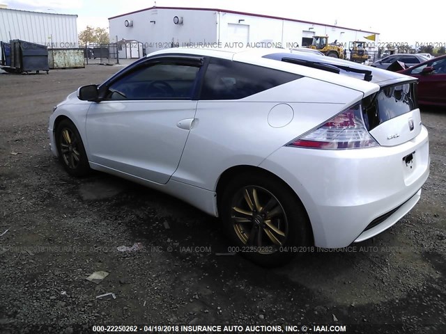 JHMZF1C65ES000999 - 2014 HONDA CR-Z EX WHITE photo 3