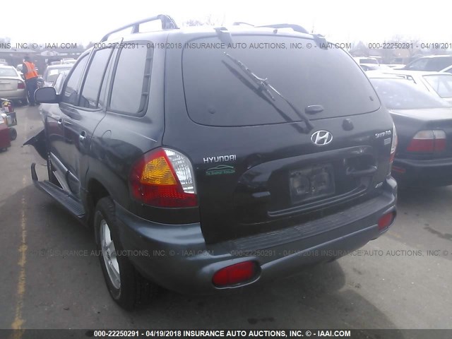 KM8SC73E04U825577 - 2004 HYUNDAI SANTA FE GLS/LX BLACK photo 3