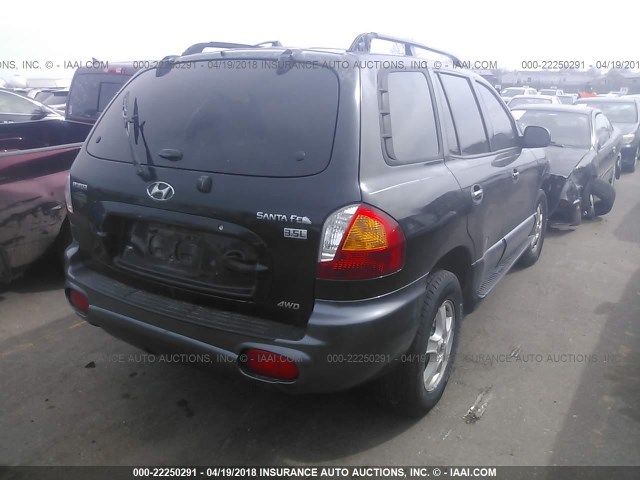 KM8SC73E04U825577 - 2004 HYUNDAI SANTA FE GLS/LX BLACK photo 4