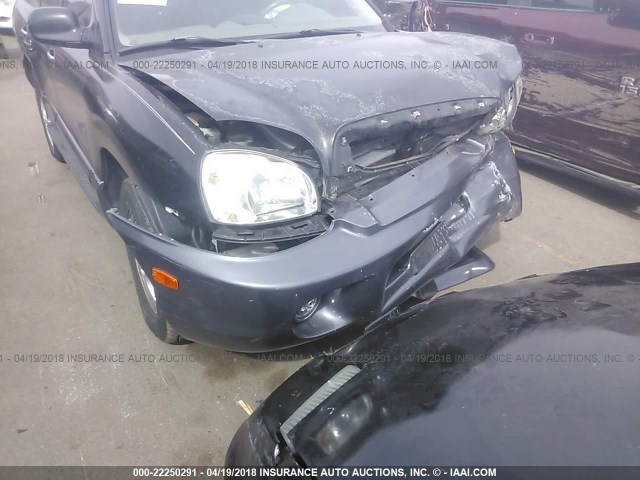 KM8SC73E04U825577 - 2004 HYUNDAI SANTA FE GLS/LX BLACK photo 6