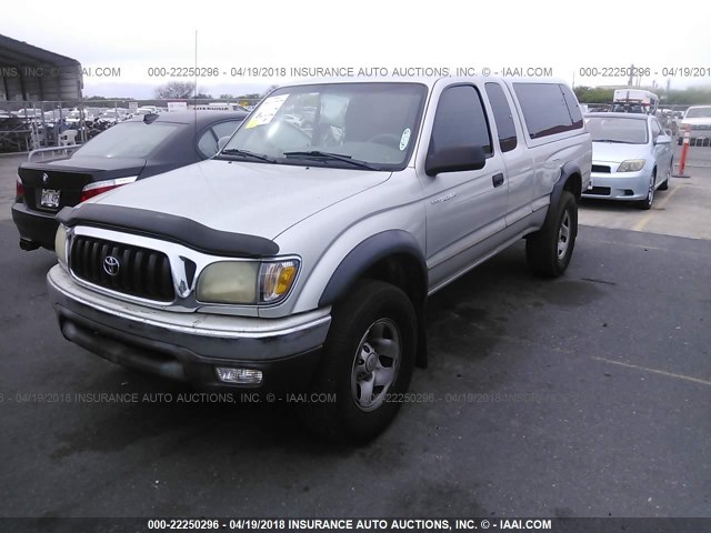 5TESM92N34Z354773 - 2004 TOYOTA TACOMA XTRACAB PRERUNNER ვერცხლისფერი ფოტო 2