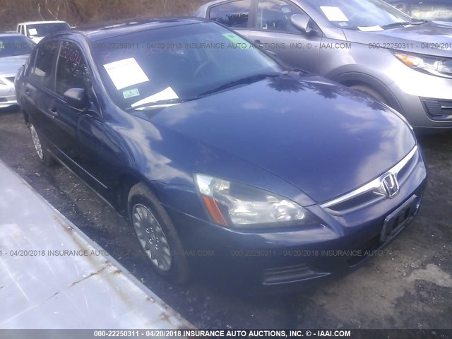 1HGCM56106A008280 - 2006 HONDA ACCORD VALUE BLUE photo 1