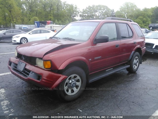 4S6CK58W6X4416279 - 1999 HONDA PASSPORT EX/LX RED photo 2