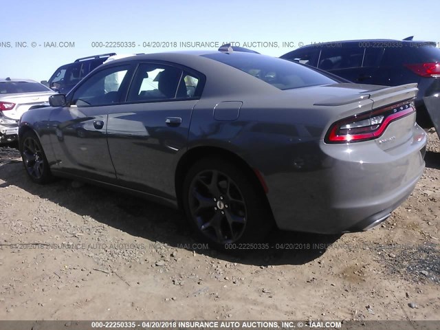 2C3CDXHG9HH667592 - 2017 DODGE CHARGER SXT GRAY photo 3