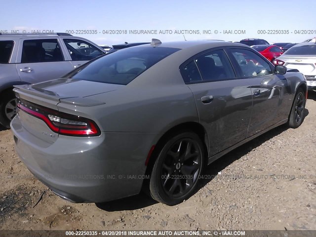 2C3CDXHG9HH667592 - 2017 DODGE CHARGER SXT GRAY photo 4