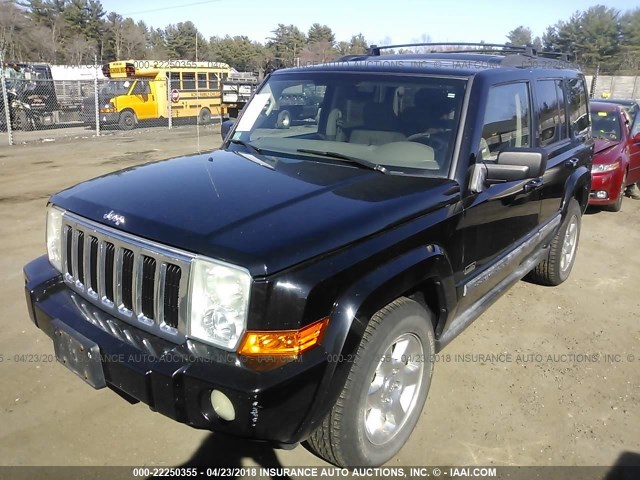 1J8HG48K67C625502 - 2007 JEEP COMMANDER BLACK photo 2