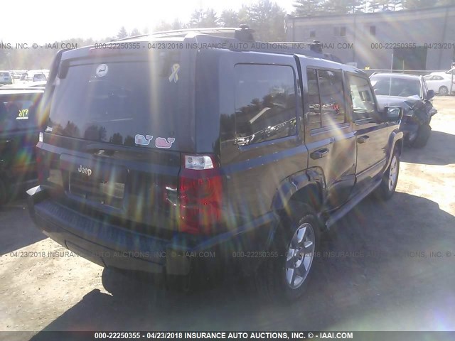1J8HG48K67C625502 - 2007 JEEP COMMANDER BLACK photo 4
