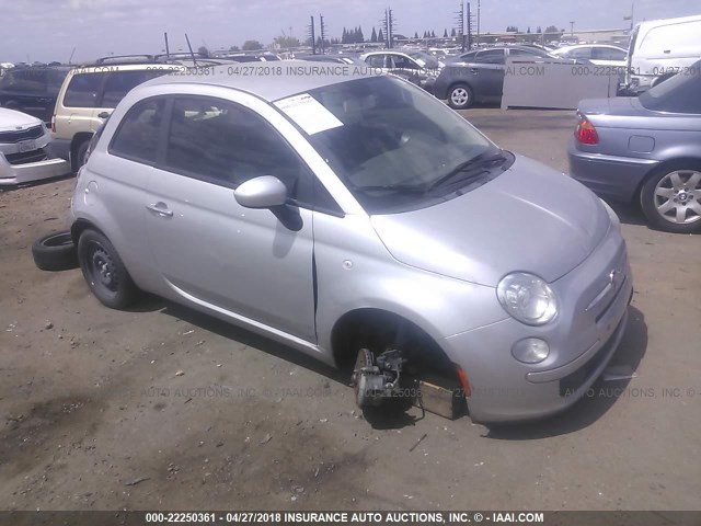 3C3CFFAR8CT212569 - 2012 FIAT 500 POP SILVER photo 1