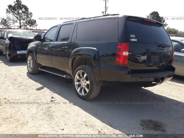 1GNSKJE75CR216903 - 2012 CHEVROLET SUBURBAN K1500 LT BLACK photo 3