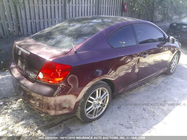 JTKDE177270184159 - 2007 TOYOTA SCION TC 勃艮第红 照片 4