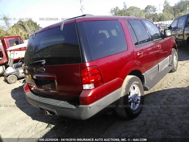 1FMPU16L64LA50072 - 2004 FORD EXPEDITION XLT წითელი ფოტო 4