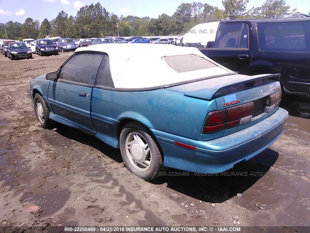 1G1JF34T7R7179403 - 1994 CHEVROLET CAVALIER Z24 TURQUOISE photo 3