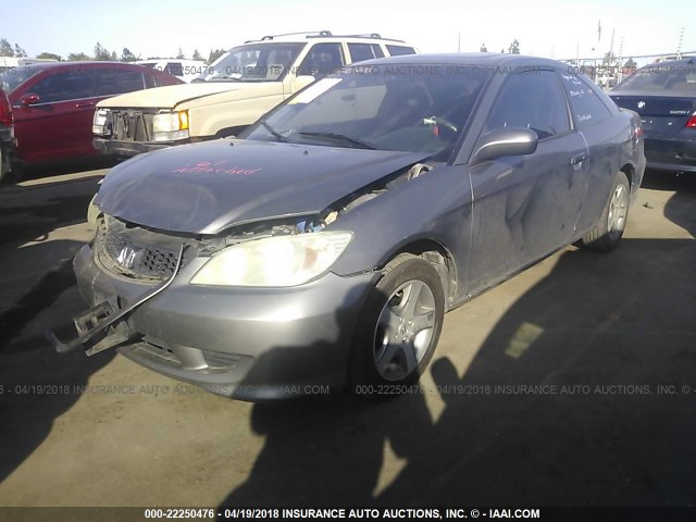 1HGEM22944L014653 - 2004 HONDA CIVIC EX SILVER photo 2