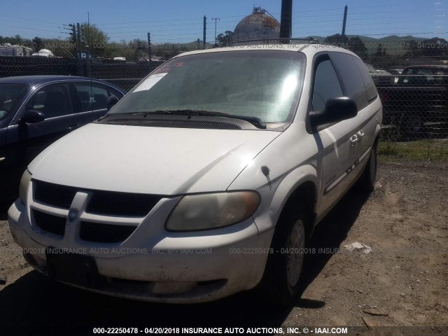 2B4GP44391R365898 - 2001 DODGE GRAND CARAVAN SPORT WHITE photo 2