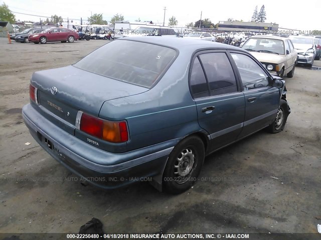 JT2EL43T5R0408882 - 1994 TOYOTA TERCEL DX BLUE photo 4