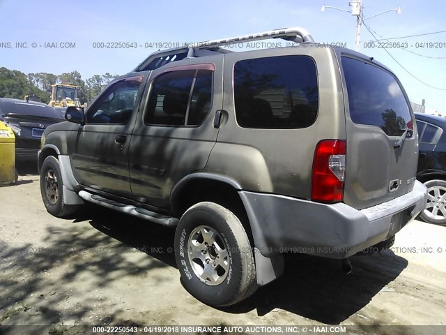 5N1ED28T41C585701 - 2001 NISSAN XTERRA XE/SE TAN photo 3