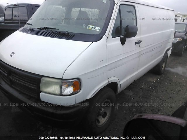 2B7HB21Y2VK553980 - 1997 DODGE RAM VAN B2500 WHITE photo 2