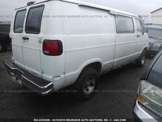 2B7HB21Y2VK553980 - 1997 DODGE RAM VAN B2500 WHITE photo 4