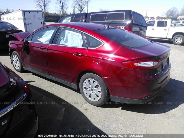 3FA6P0G79DR177649 - 2013 FORD FUSION S MAROON photo 3