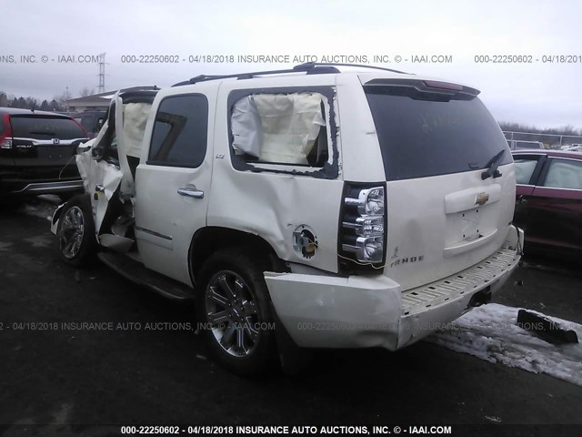 1GNFK33019R217008 - 2009 CHEVROLET TAHOE K1500 LTZ WHITE photo 3