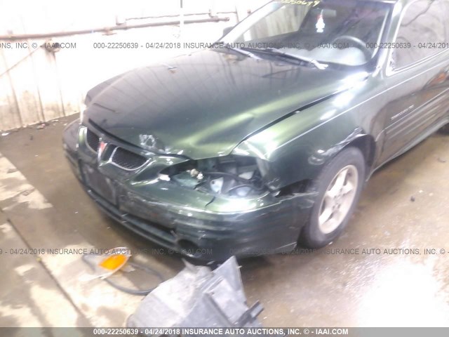 1G2NE12T31M533592 - 2001 PONTIAC GRAND AM SE GREEN photo 6