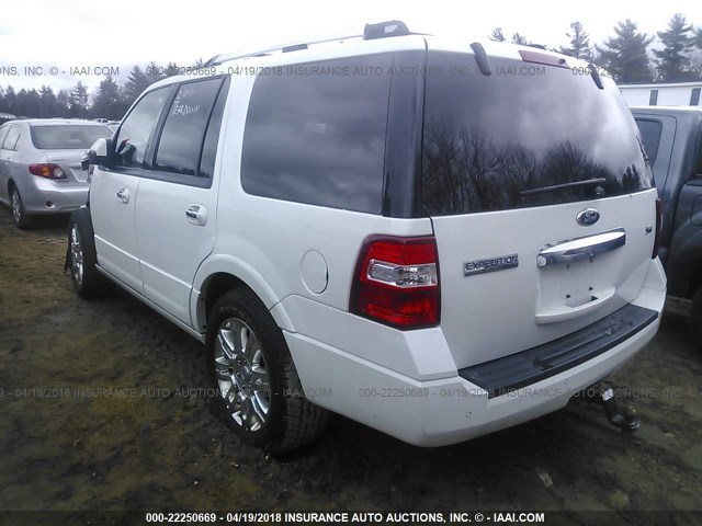 1FMJU2A57DEF08291 - 2013 FORD EXPEDITION LIMITED WHITE photo 3