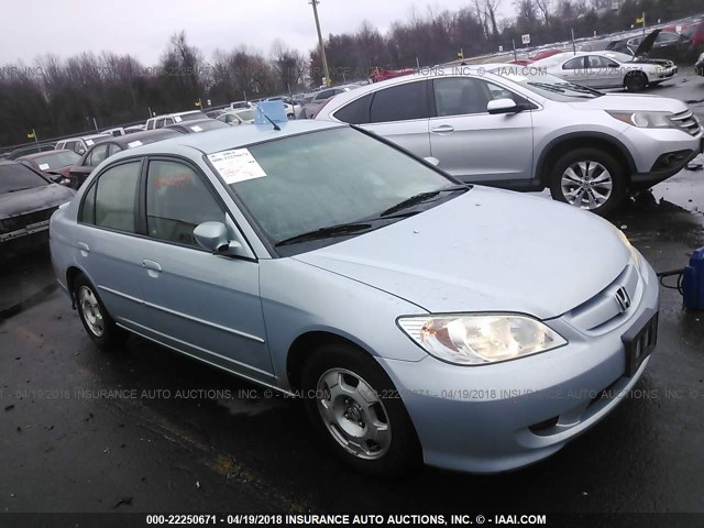 JHMES96625S012600 - 2005 HONDA CIVIC HYBRID Light Blue photo 1