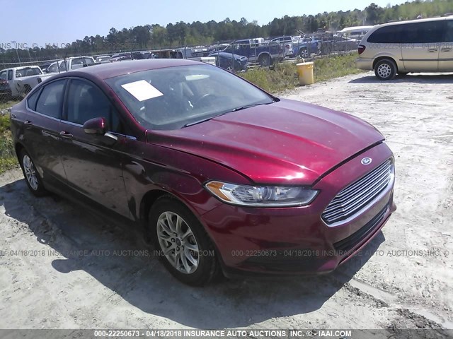 3FA6P0G78FR274229 - 2015 FORD FUSION S BURGUNDY photo 1