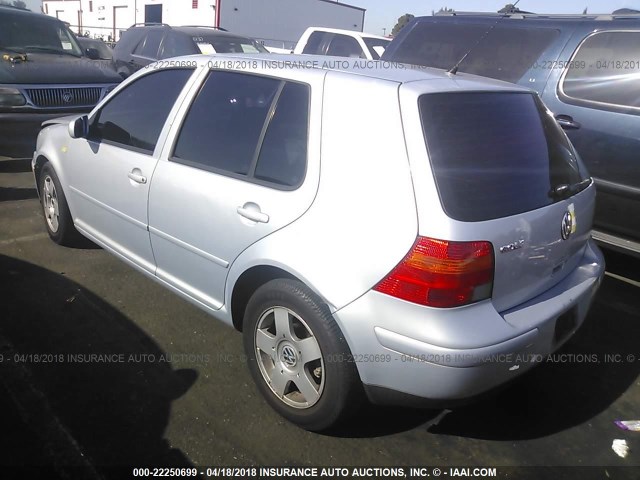 9BWGC21J9Y4026003 - 2000 VOLKSWAGEN GOLF GLS SILVER photo 3