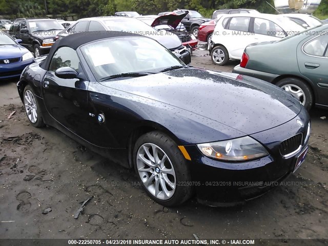 4USBU33558LW76373 - 2008 BMW Z4 3.0 Dark Blue photo 1