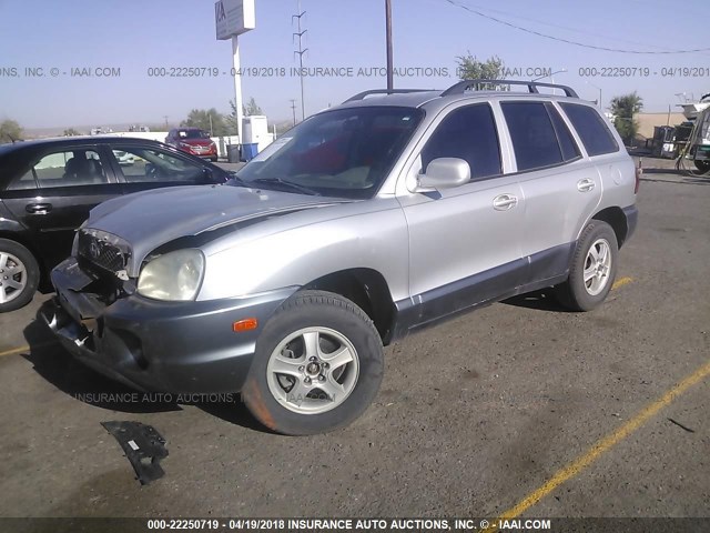 KM8SC73D03U503320 - 2003 HYUNDAI SANTA FE GLS/LX SILVER photo 2