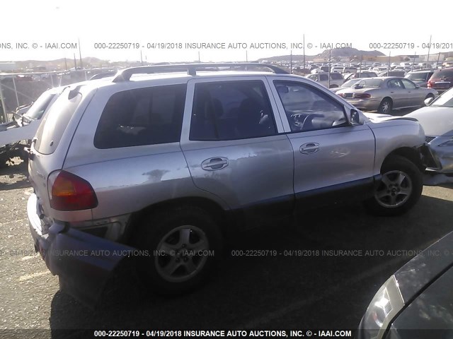 KM8SC73D03U503320 - 2003 HYUNDAI SANTA FE GLS/LX SILVER photo 4