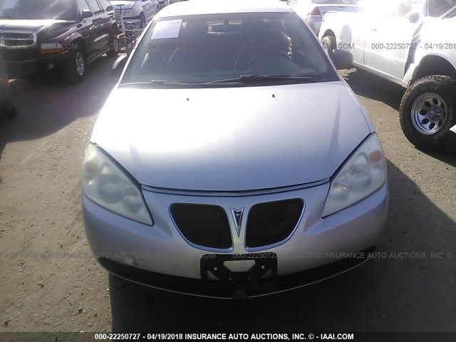 1G2ZH58N774241333 - 2007 PONTIAC G6 GT SILVER photo 6