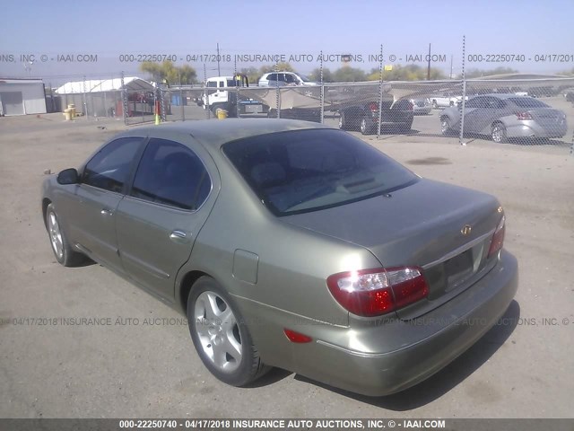 JNKCA31A9YT102733 - 2000 INFINITI I30 GREEN photo 3